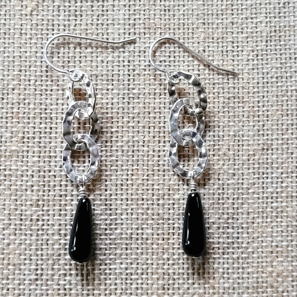 SILPADA | Sterling Silver Black Onyx Earrings - Picture 2 of 2